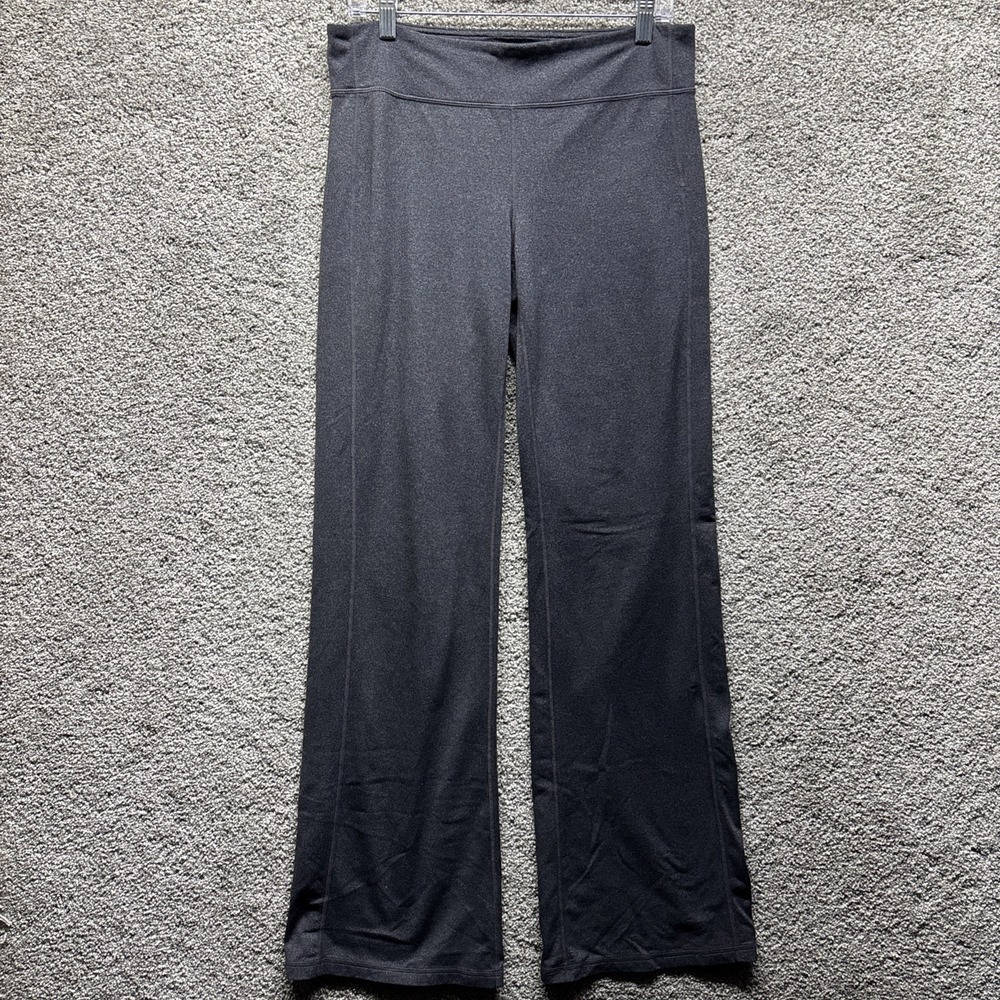 Athleta Kickbooty Wide Leg Flare Yoga Pants Leggings 819708 Large Tall LT Gray